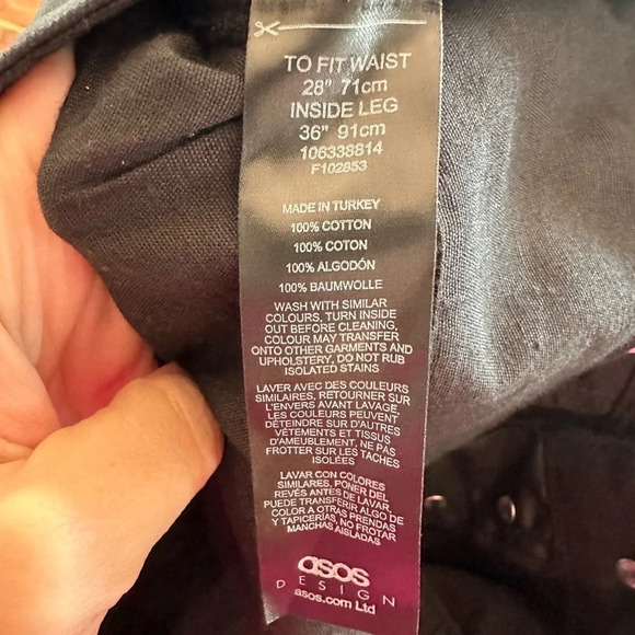 ASOS Tall Black Coated Denim Bootcut Jeans size 28/36 Tall - Picture 5 of 5